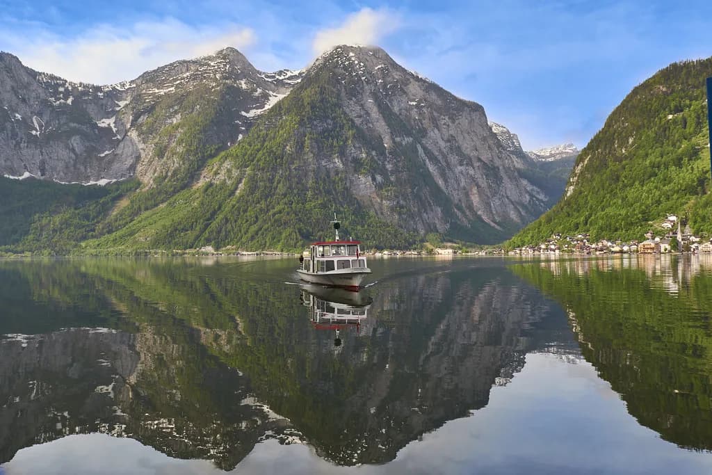 Hallstatt Ferry: Crossing the Lake from the Train Station