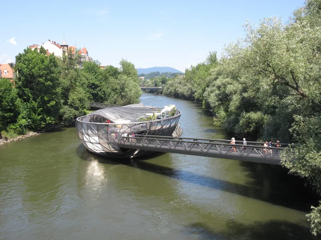 Murinsel Graz: The Floating Island on the Mur River