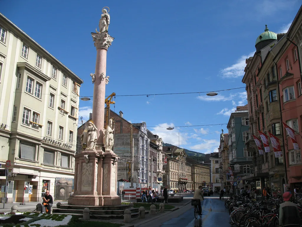 St Anne's Column on Maria-Theresien-Strasse in Innsbruck.