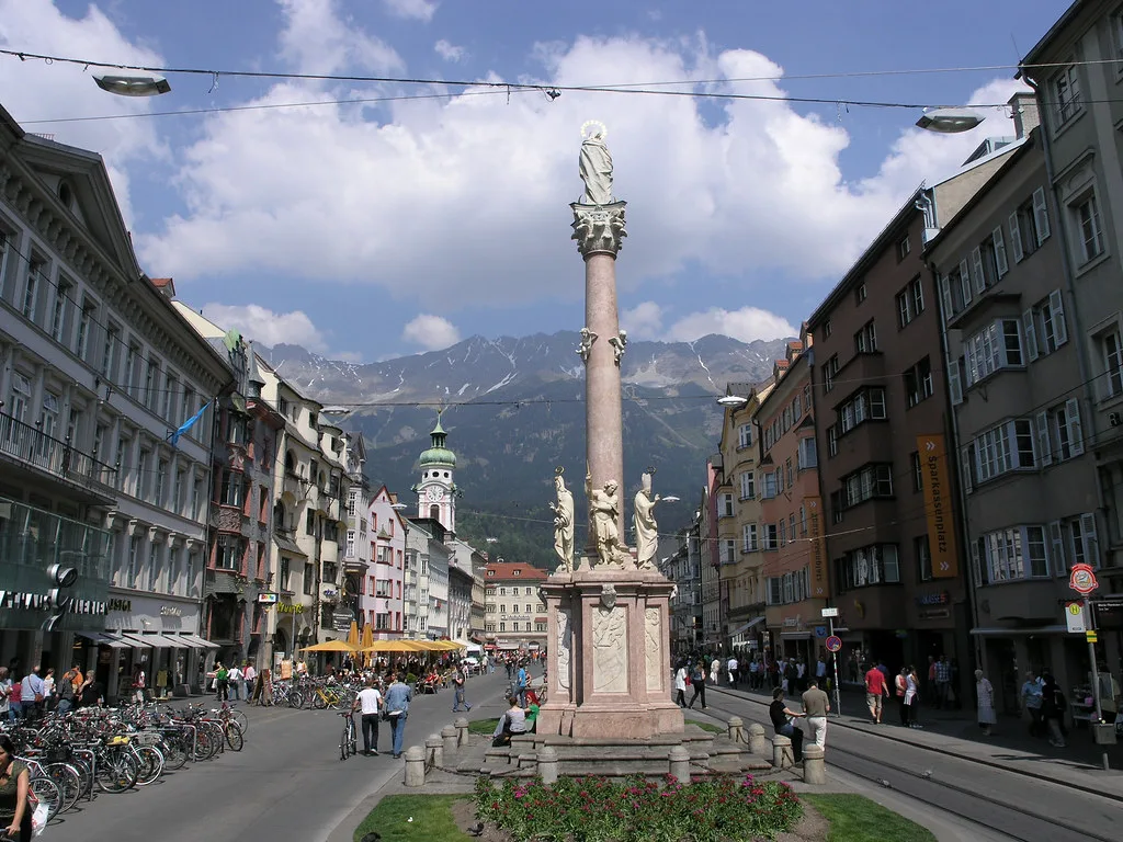 Annasäule (St. Anne's Column) on Maria-Theresienstraße in Innsbruck