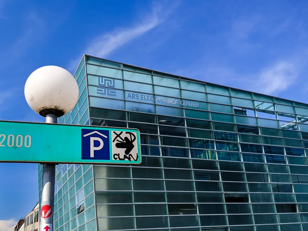 Venue view: Ars Electronica Center in Linz, Austria, September 2021.
