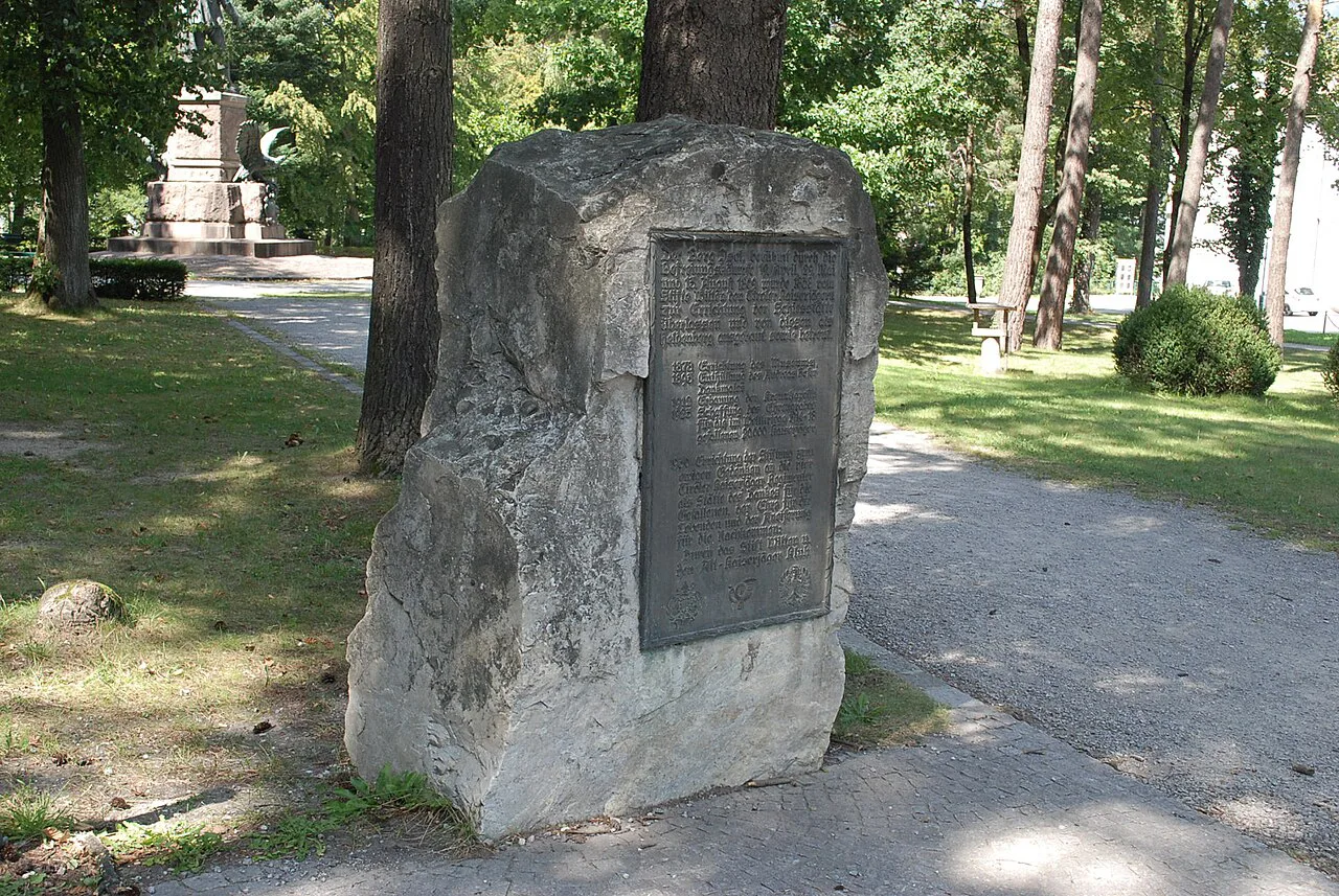 A memorial stone to the Tyrolean Kaiserjäger on the Bergisel in Innsbruck.