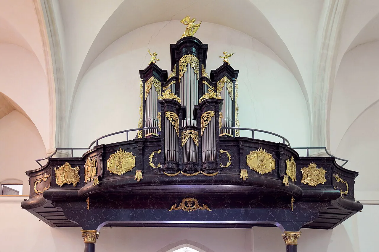 The organ and gallery inside St Martin's Cathedral, Eisenstadt.