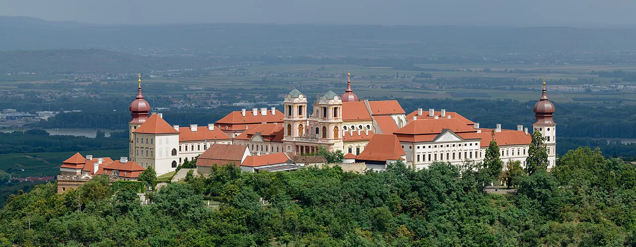 Göttweig Abbey on its wooded hilltop in Lower Austria.