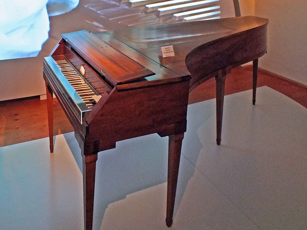 An Anton Walter fortepiano from 1780 displayed in the Haydn-Haus in Eisenstadt.