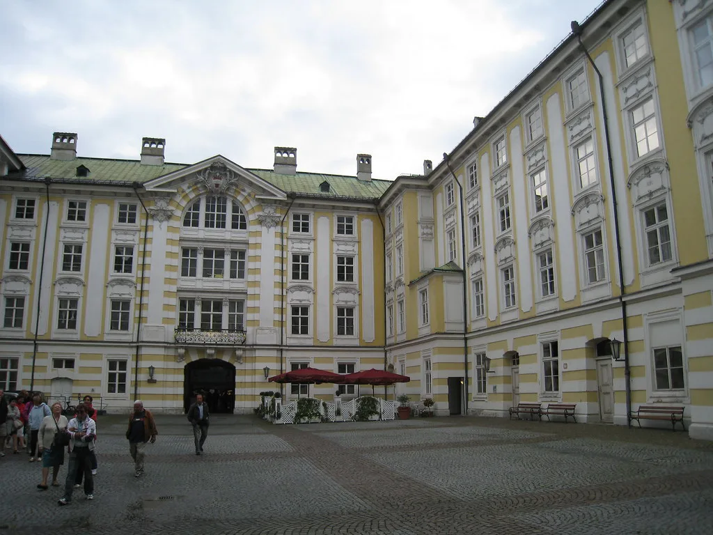 The courtyard of the Hofburg in Innsbruck, beside the Hofgarten.