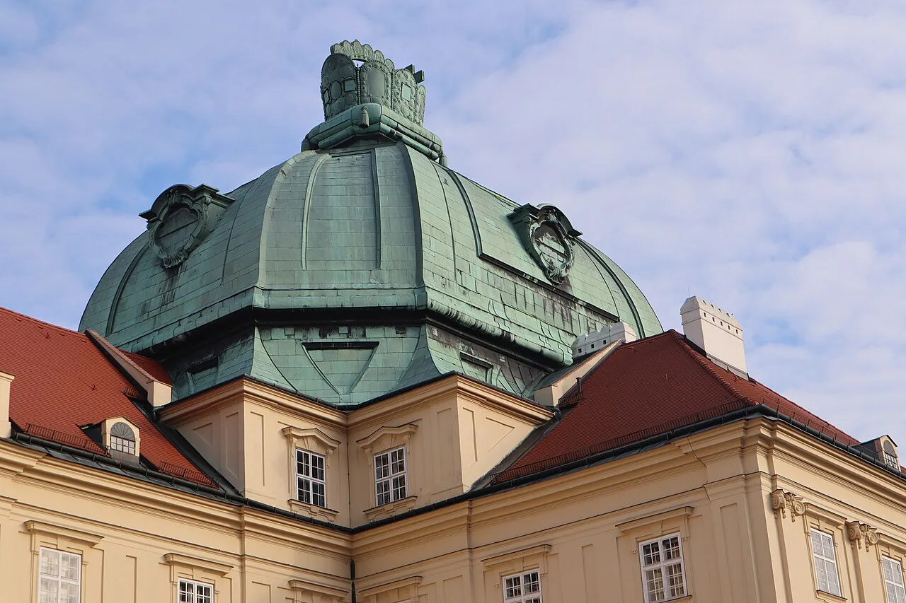 The imperial dome topped with a crown on Klosterneuburg Abbey.