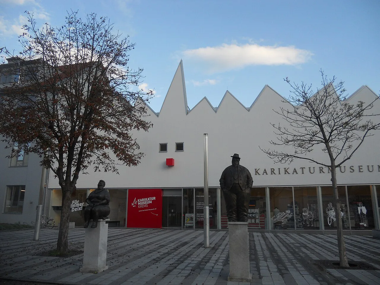 The Karikaturmuseum on the Kunstmeile in Krems, a few steps from the Landesgalerie Niederösterreich.