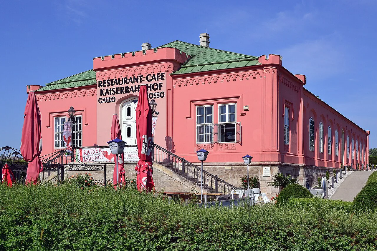 The former imperial railway station in Laxenburg, now a restaurant.