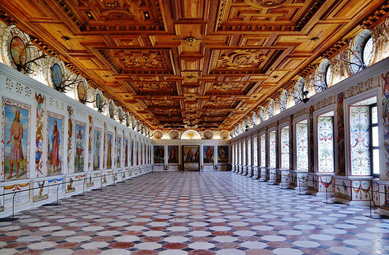 The Renaissance Spanish Hall inside Schloss Ambras, Innsbruck.