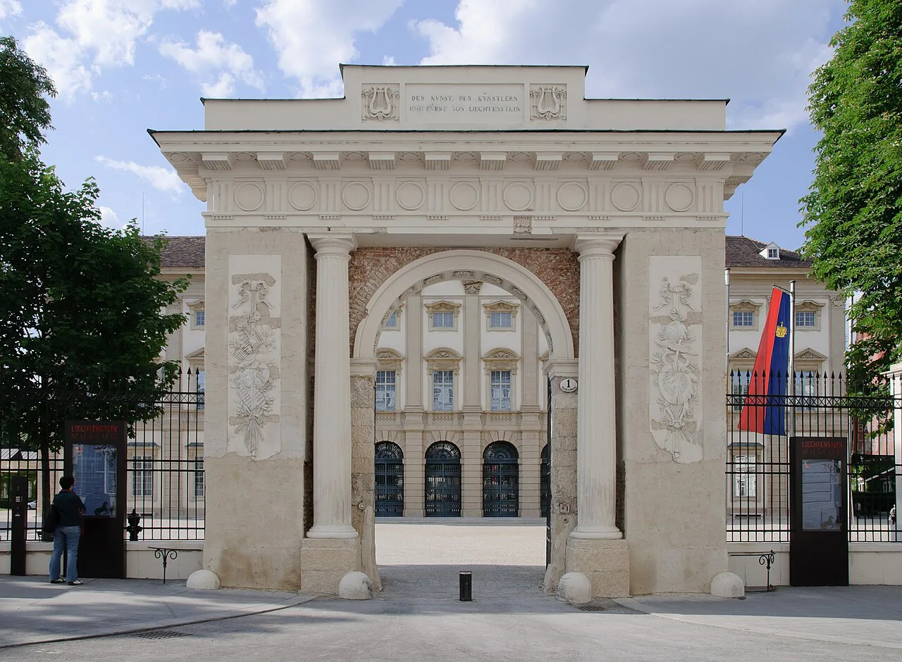 The gateway of the Palais Liechtenstein in Vienna.