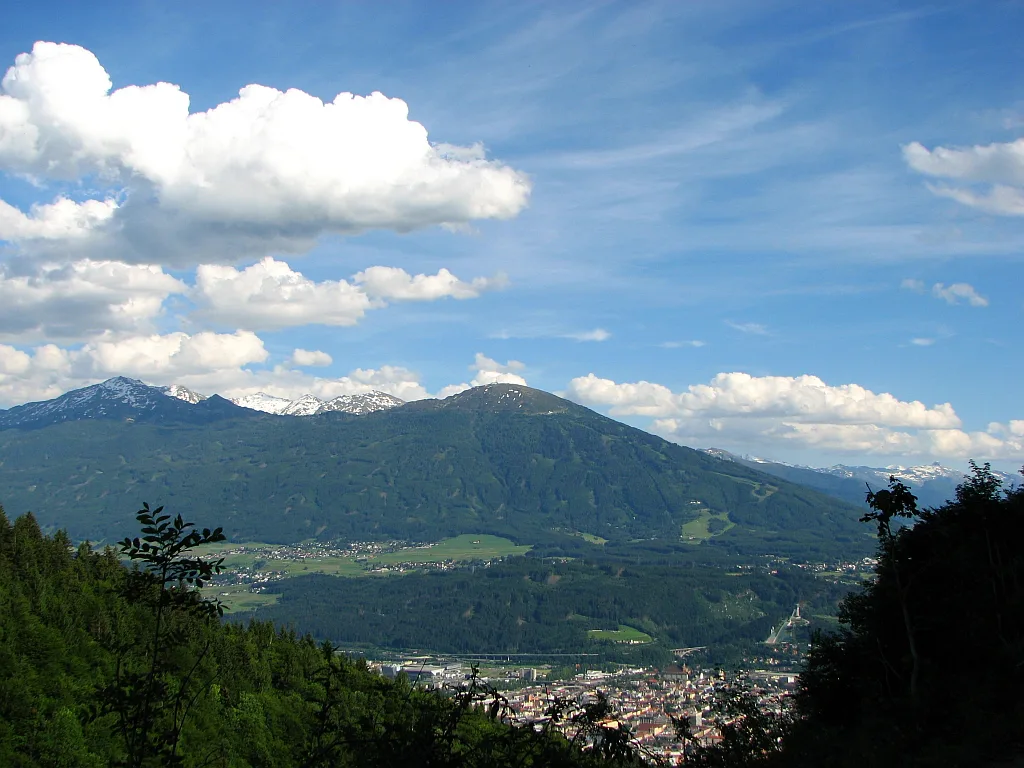 The Patscherkofel seen from the Höttinger Graben in Innsbruck.