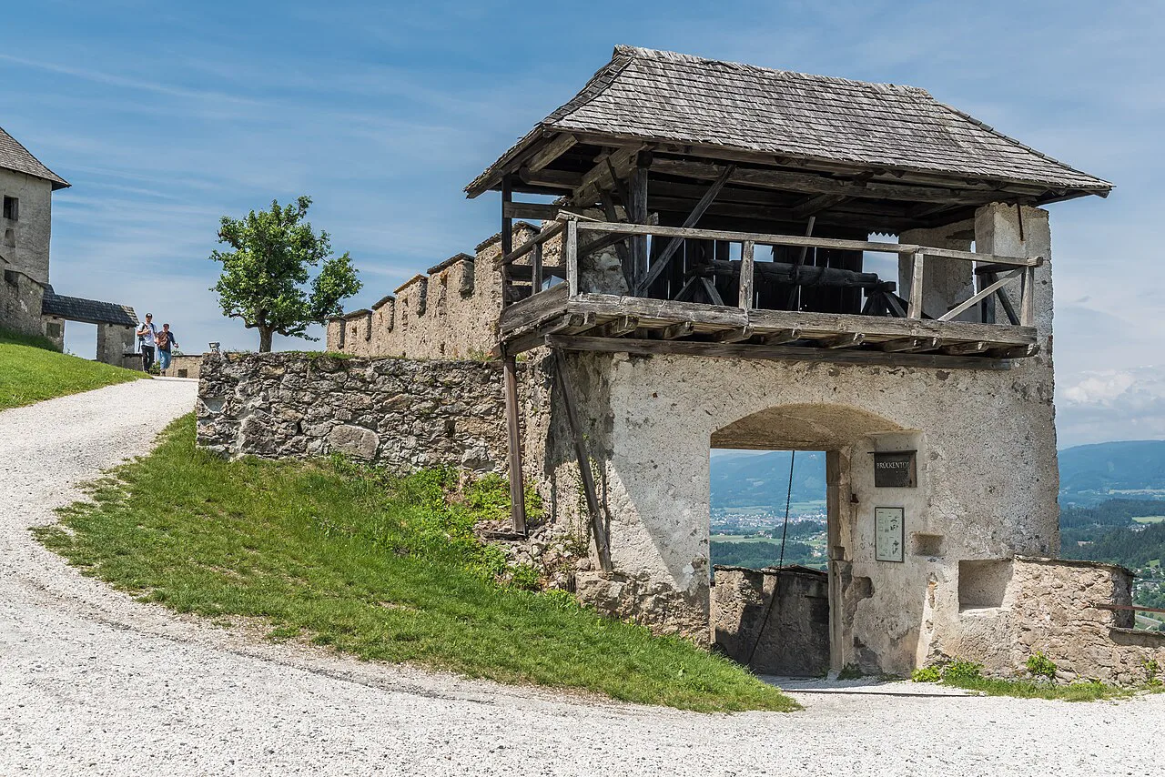 The bridge gate on the approach path to Hochosterwitz Castle in Carinthia.