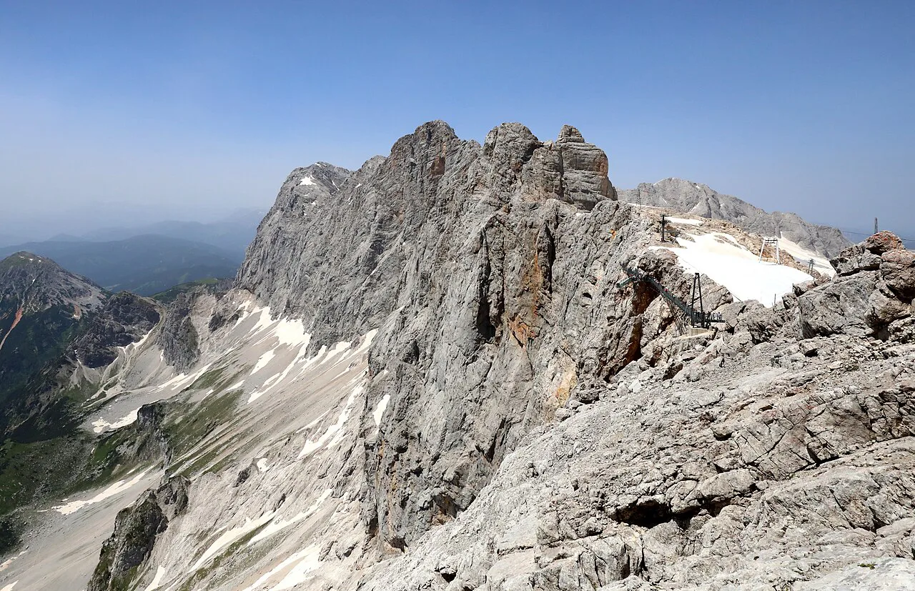 Limestone crags of the Dachstein south face above Ramsau.