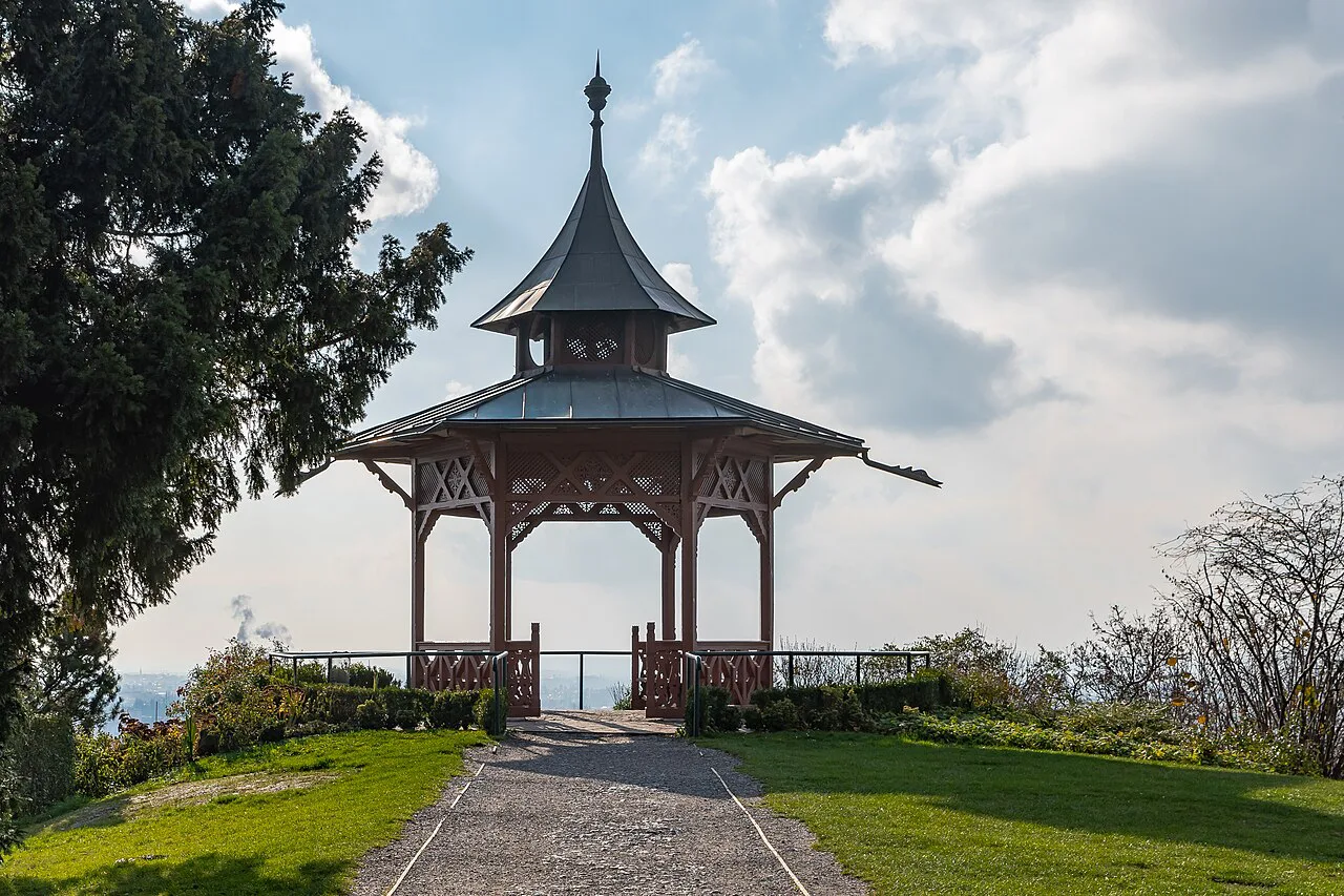 The Chinese pavilion on the Schlossberg in Graz.