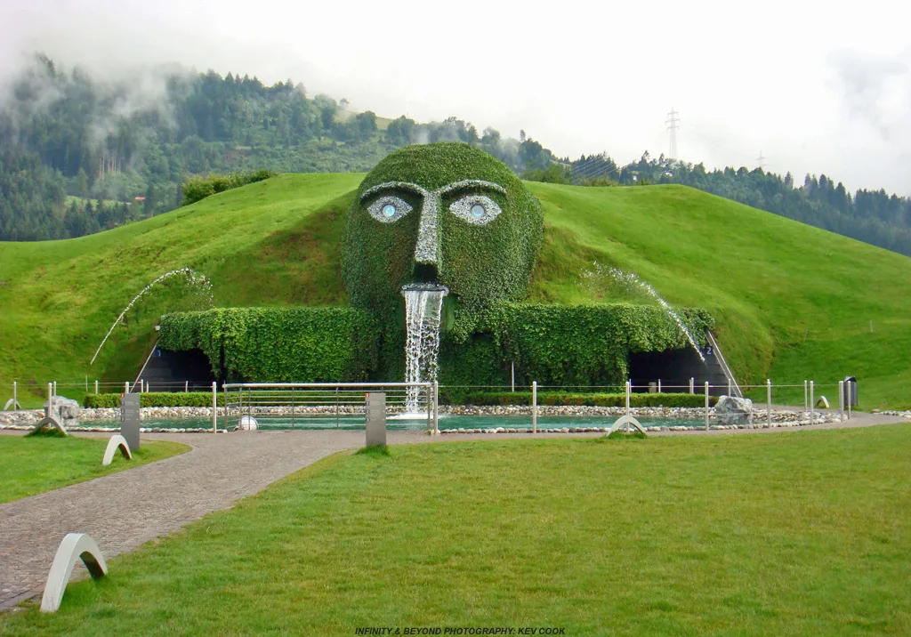 Venue view: exterior of the Swarovski Crystal Worlds museum in Wattens, near Innsbruck, Austria.