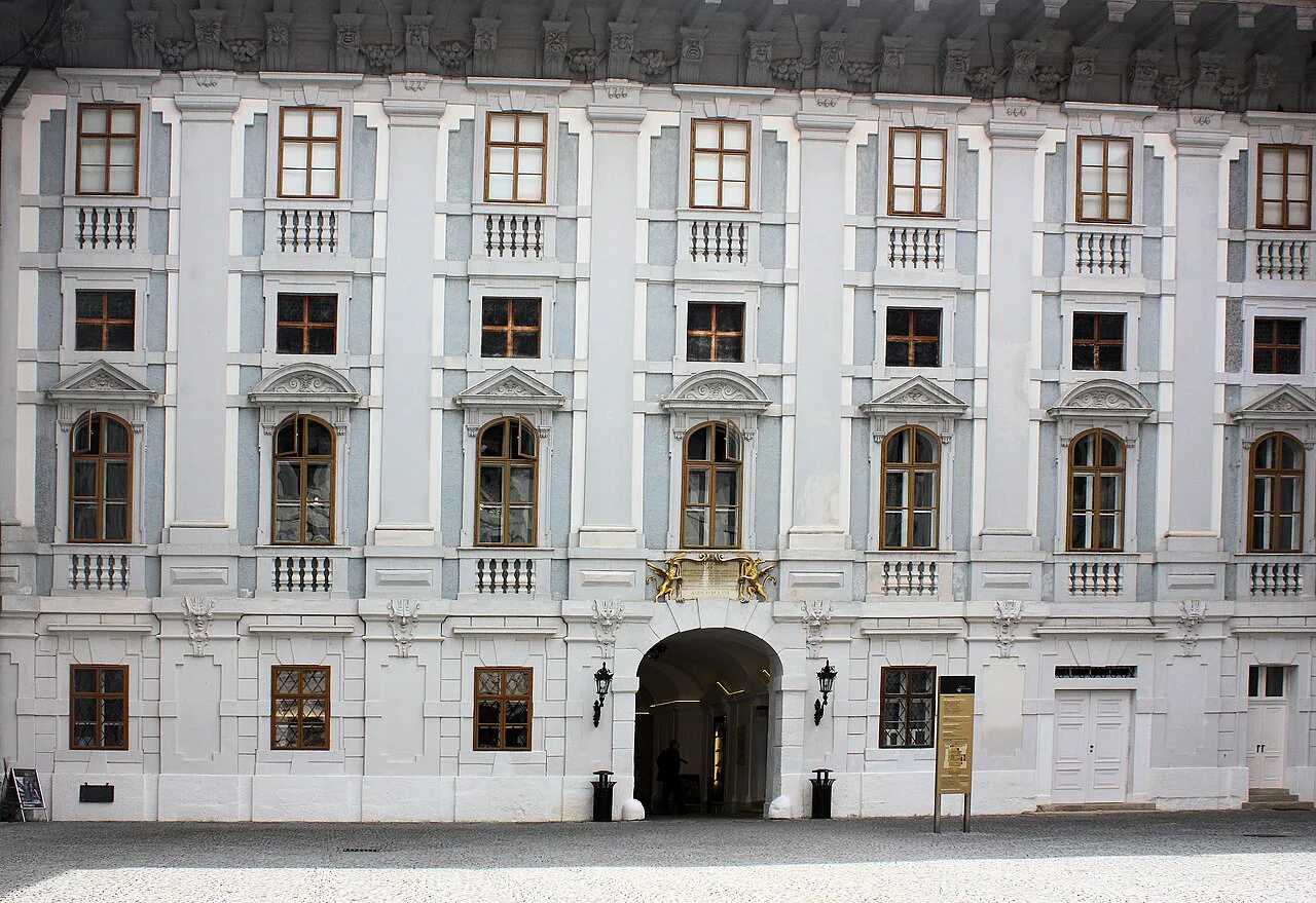 The façade of Esterházy Palace in Eisenstadt.