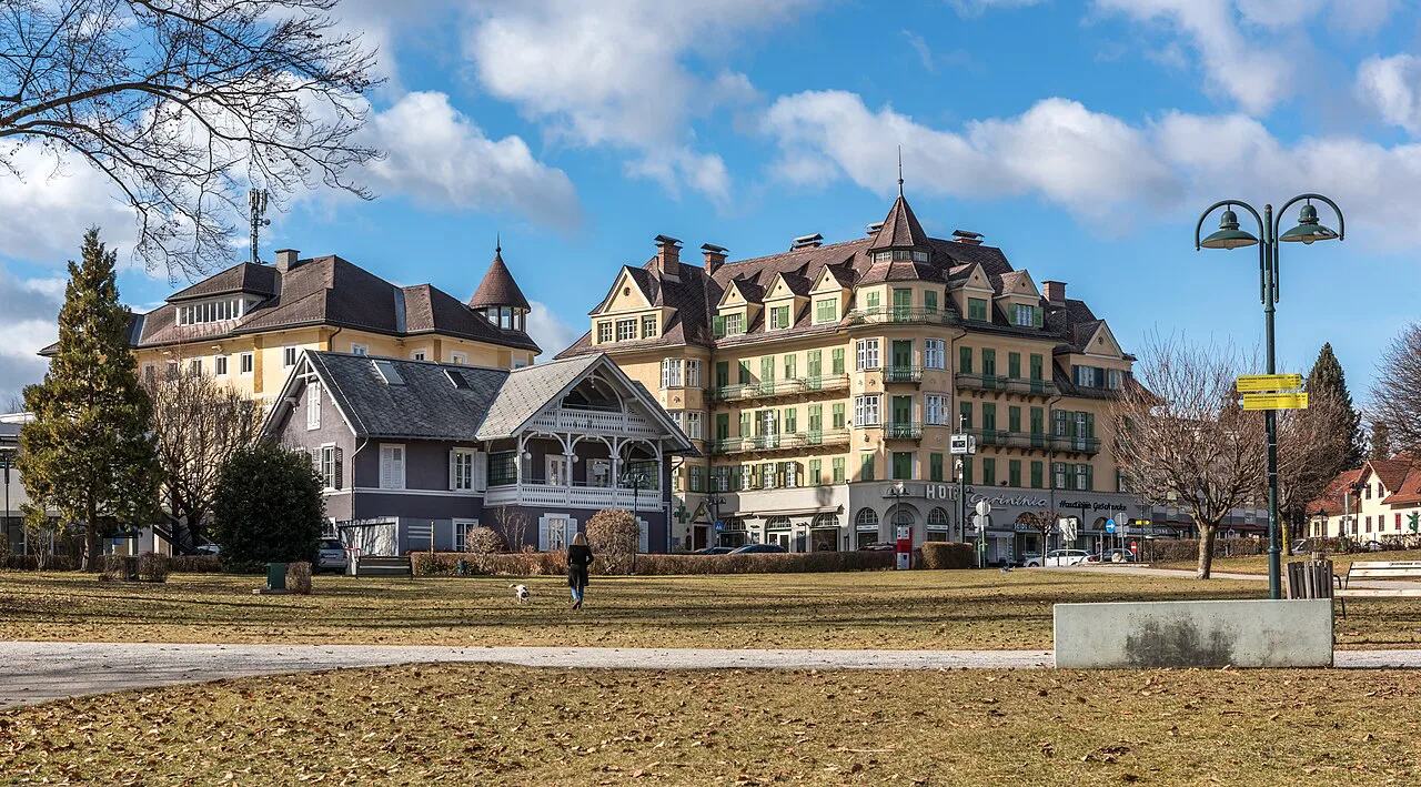 The 1920s Hotel Carinthia on Karawankenplatz in Velden am Wörther See.
