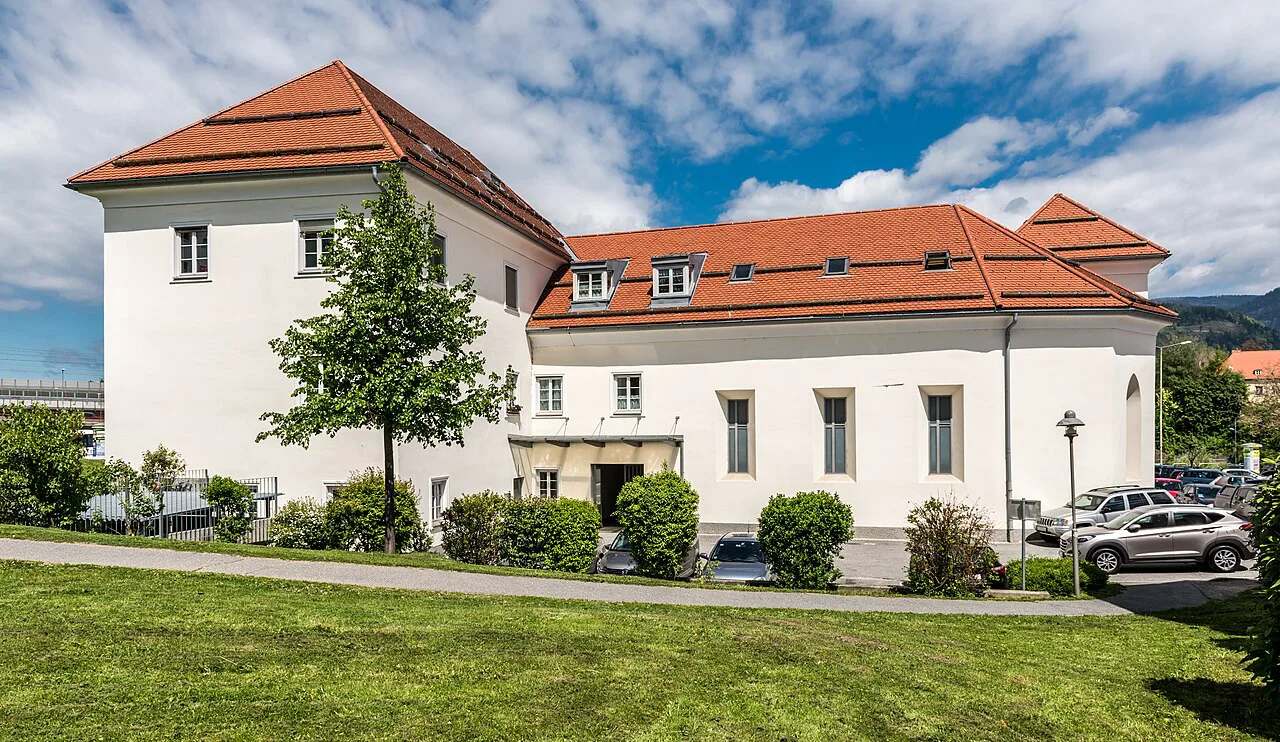 Villach Castle and its chapel on Burgplatz.