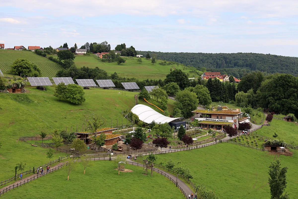 The Essbarer Tiergarten, the farm park beside the Zotter chocolate factory near Riegersburg.